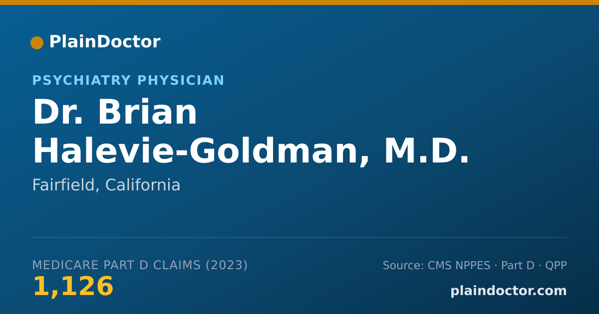 Shareable card for Brian Halevie-Goldman, M.D. - Psychiatry Physician, Fairfield, CA