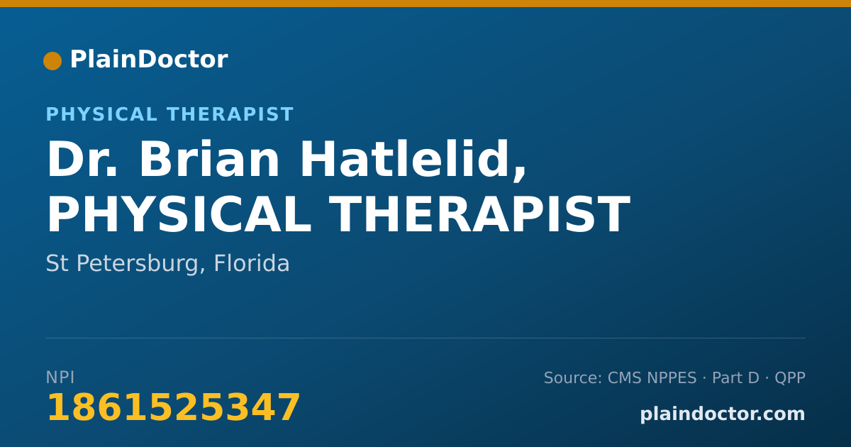 Shareable card for Brian Hatlelid, PHYSICAL THERAPIST - Physical Therapist, St Petersburg, FL