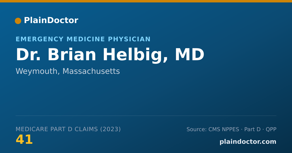 Shareable card for Brian Helbig, MD - Emergency Medicine Physician, Weymouth, MA