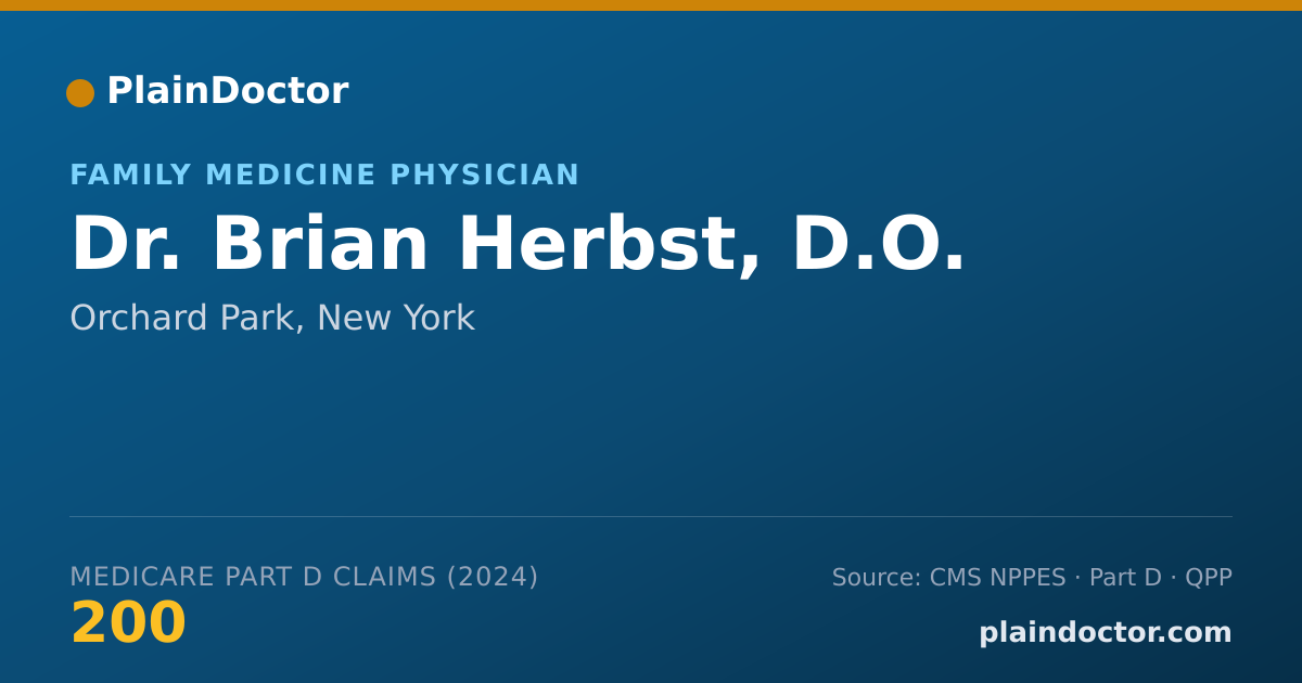 Shareable card for Brian Herbst, D.O. - Family Medicine Physician, Orchard Park, NY
