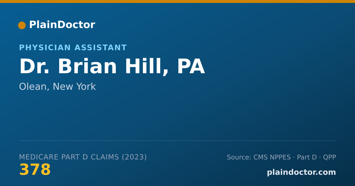 Shareable card for Brian Hill, PA - Physician Assistant, Olean, NY