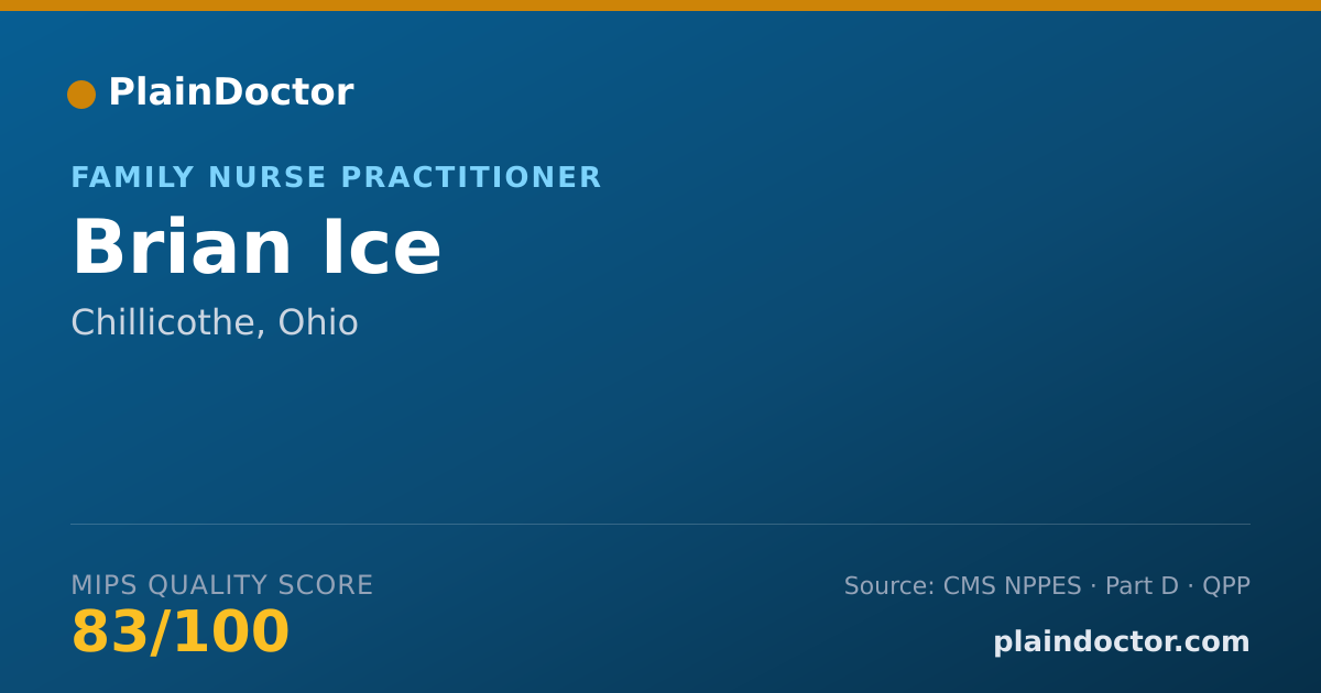 Shareable card for Brian Ice - Family Nurse Practitioner, Chillicothe, OH