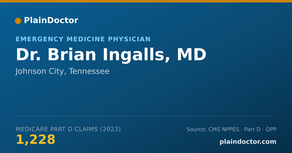 Shareable card for Brian Ingalls, MD - Emergency Medicine Physician, Johnson City, TN