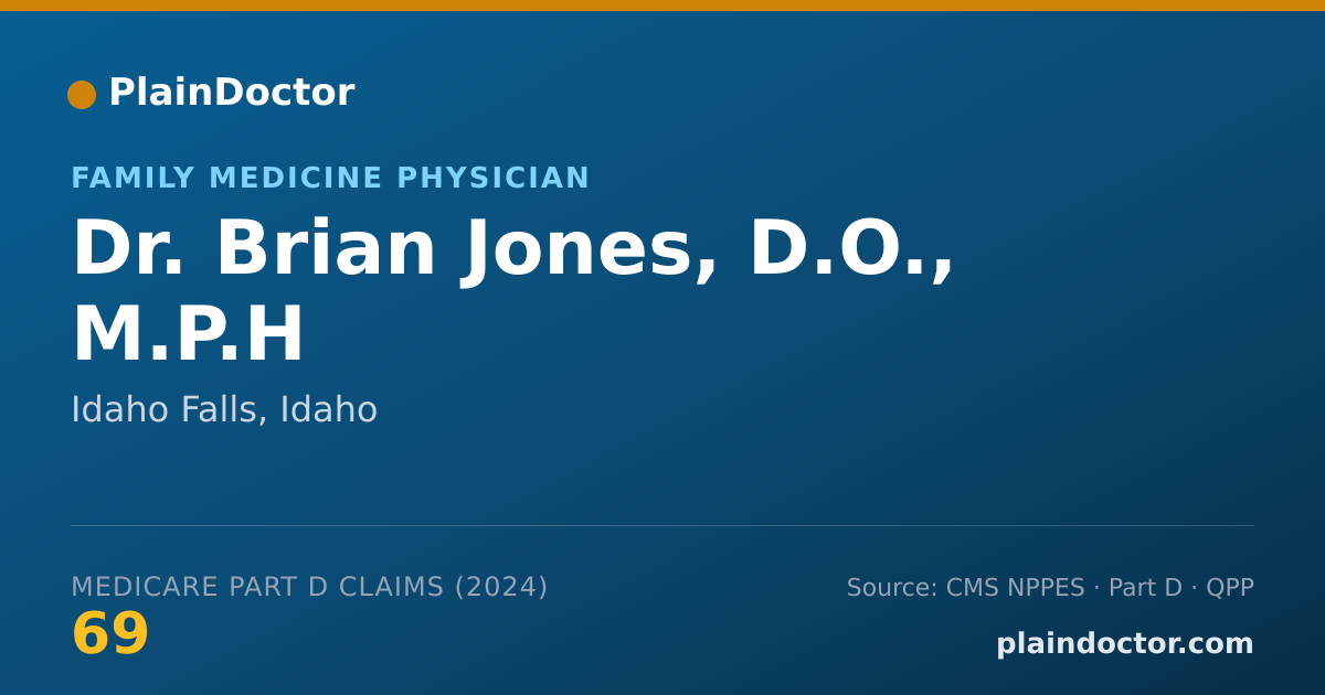 Shareable card for Brian Jones, D.O., M.P.H - Family Medicine Physician, Idaho Falls, ID