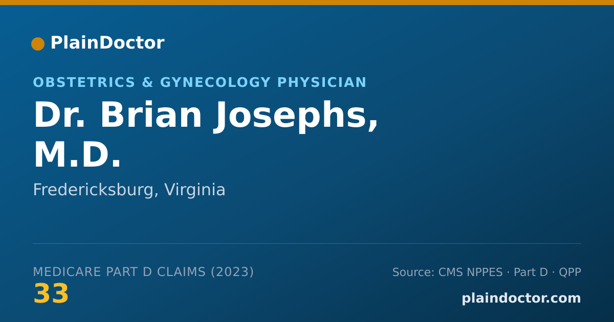 Shareable card for Brian Josephs, M.D. - Obstetrics & Gynecology Physician, Fredericksburg, VA