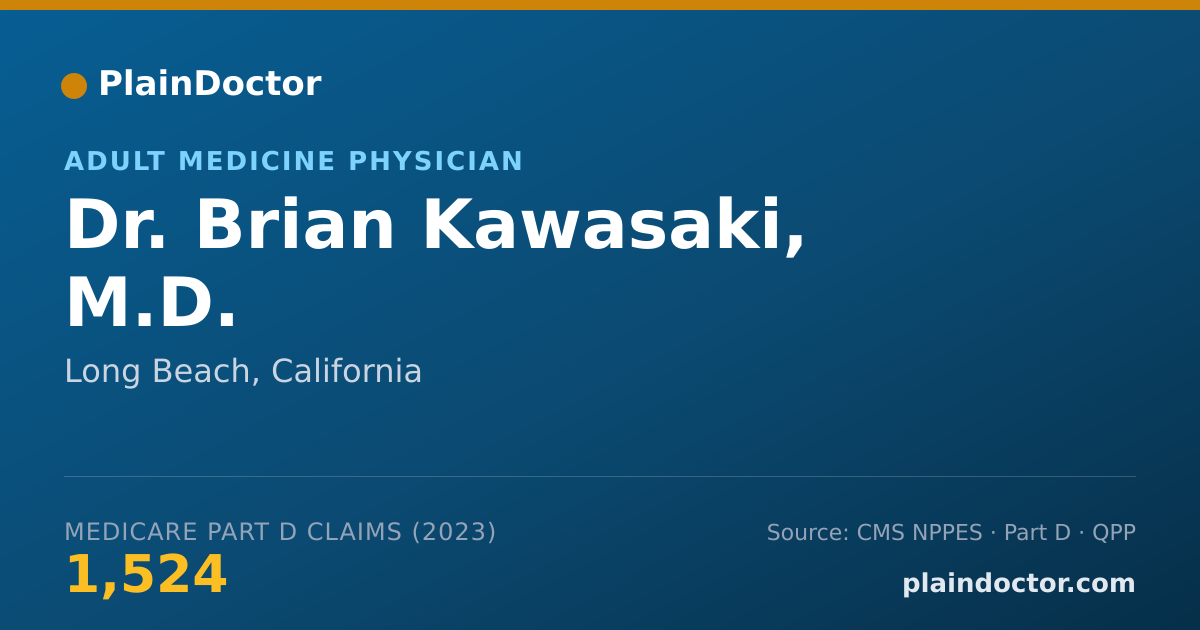 Shareable card for Brian Kawasaki, M.D. - Adult Medicine Physician, Long Beach, CA