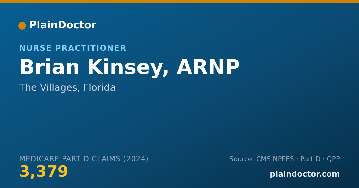 Shareable card for Brian Kinsey, ARNP - Nurse Practitioner, The Villages, FL