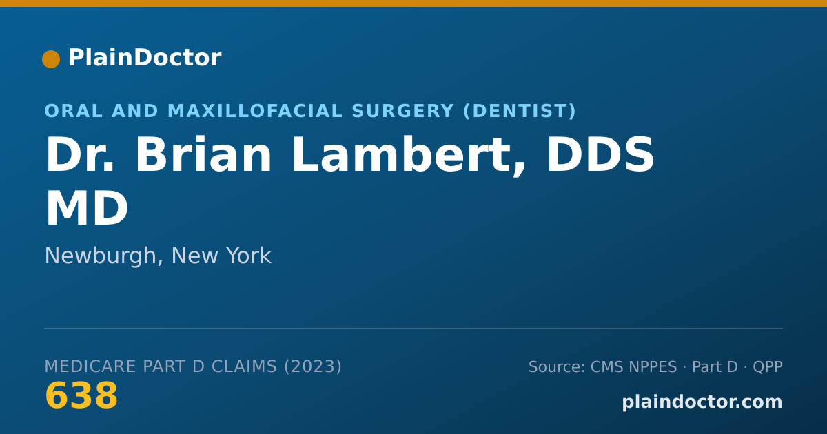 Shareable card for Brian Lambert, DDS MD - Oral and Maxillofacial Surgery (Dentist), Newburgh, NY