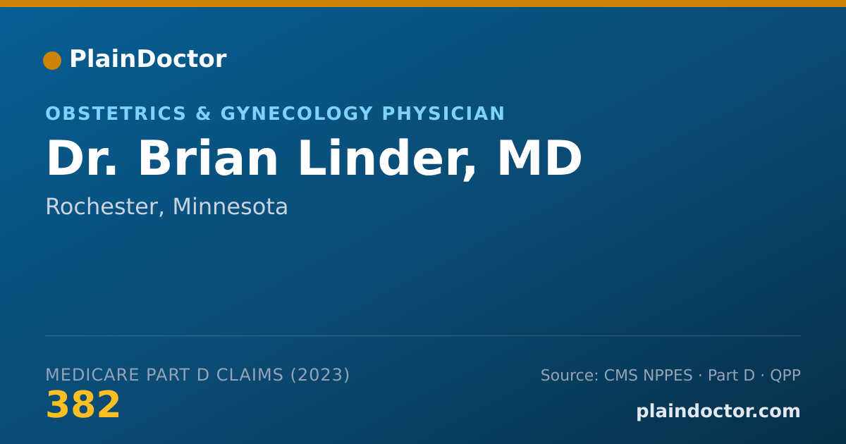 Shareable card for Brian Linder, MD - Obstetrics & Gynecology Physician, Rochester, MN
