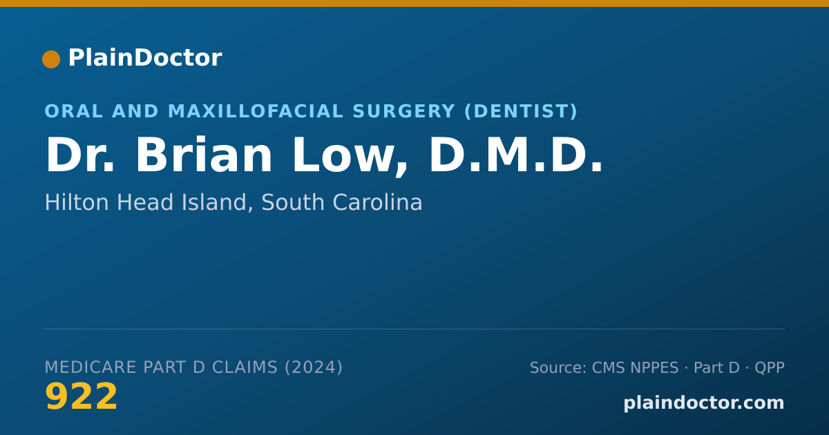 Shareable card for Brian Low, D.M.D. - Oral and Maxillofacial Surgery (Dentist), Hilton Head Island, SC