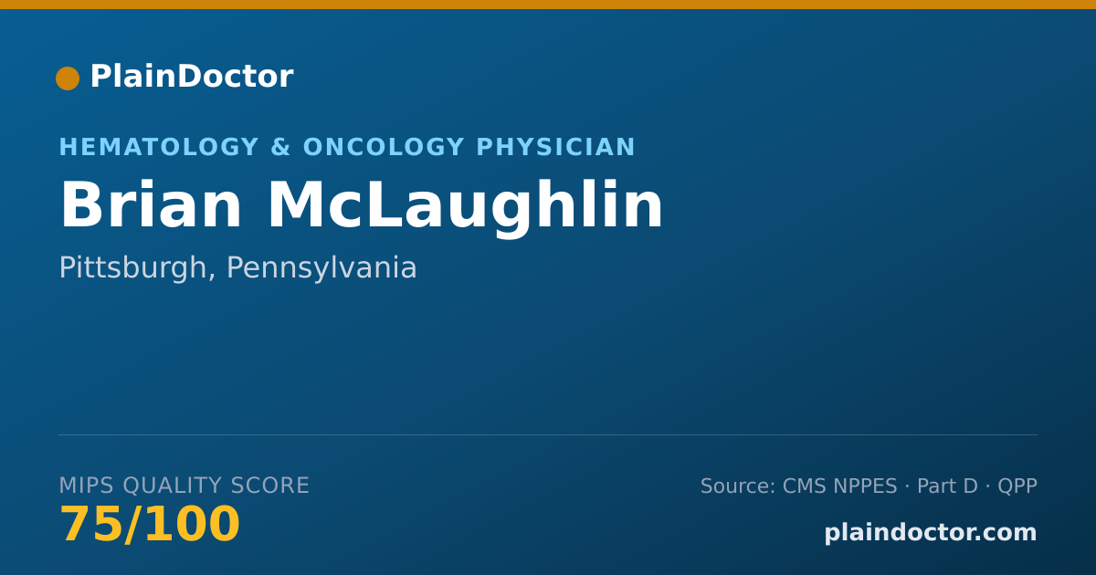 Shareable card for Brian McLaughlin - Hematology & Oncology Physician, Pittsburgh, PA