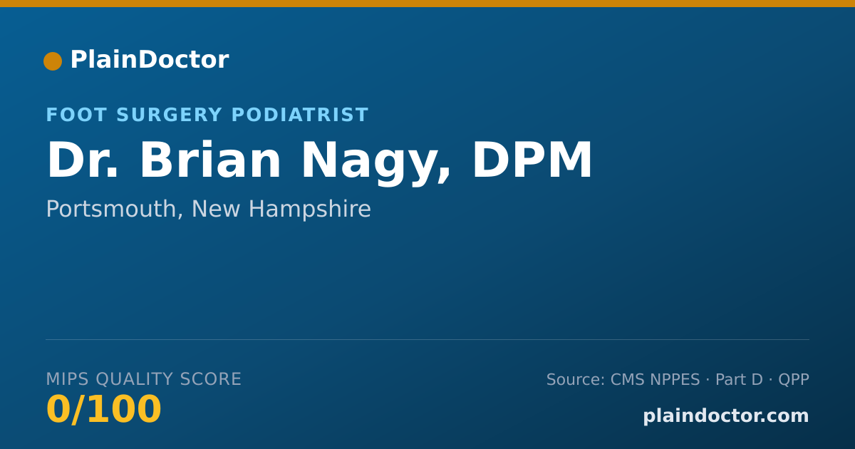 Shareable card for Brian Nagy, DPM - Foot Surgery Podiatrist, Portsmouth, NH