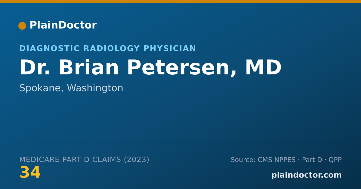 Shareable card for Brian Petersen, MD - Diagnostic Radiology Physician, Spokane, WA