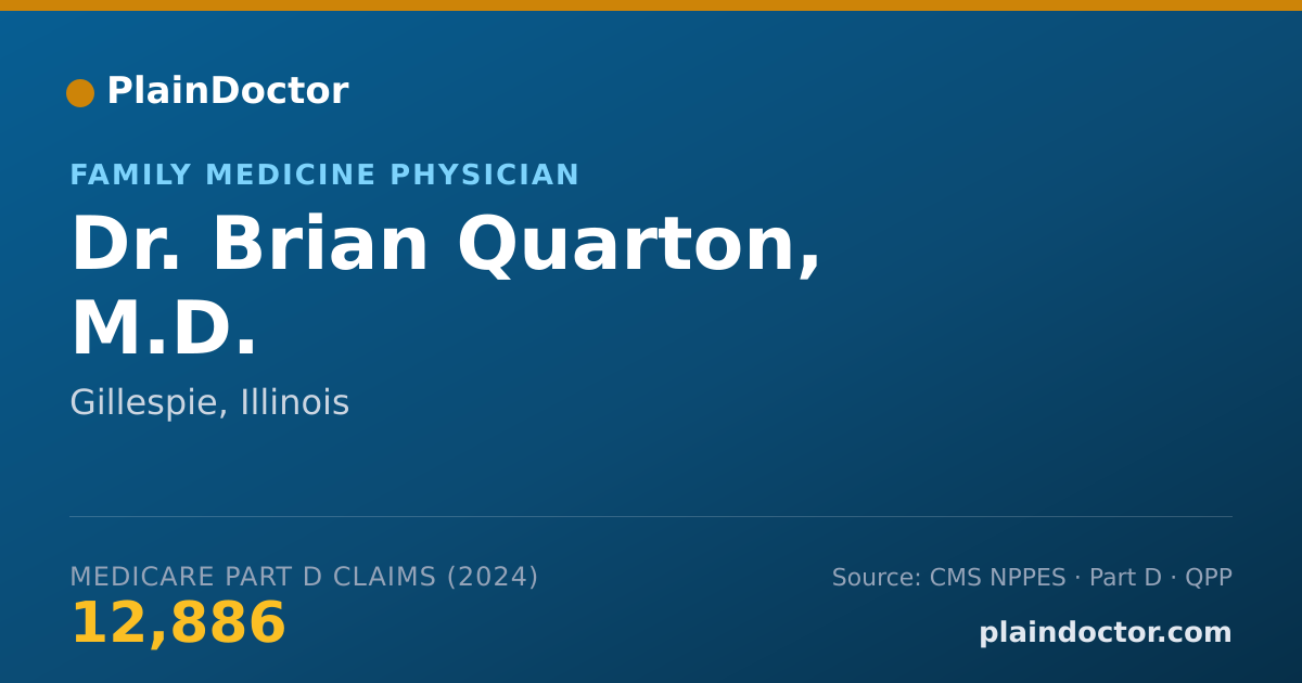 Shareable card for Brian Quarton, M.D. - Family Medicine Physician, Gillespie, IL