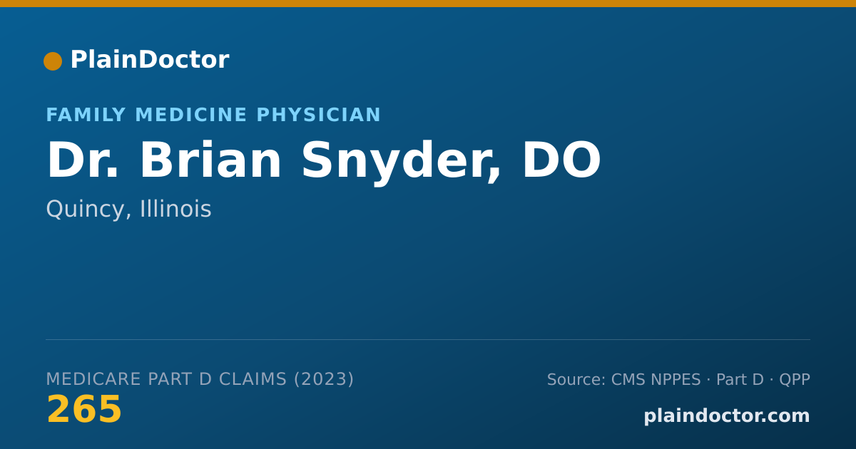 Shareable card for Brian Snyder, DO - Family Medicine Physician, Quincy, IL