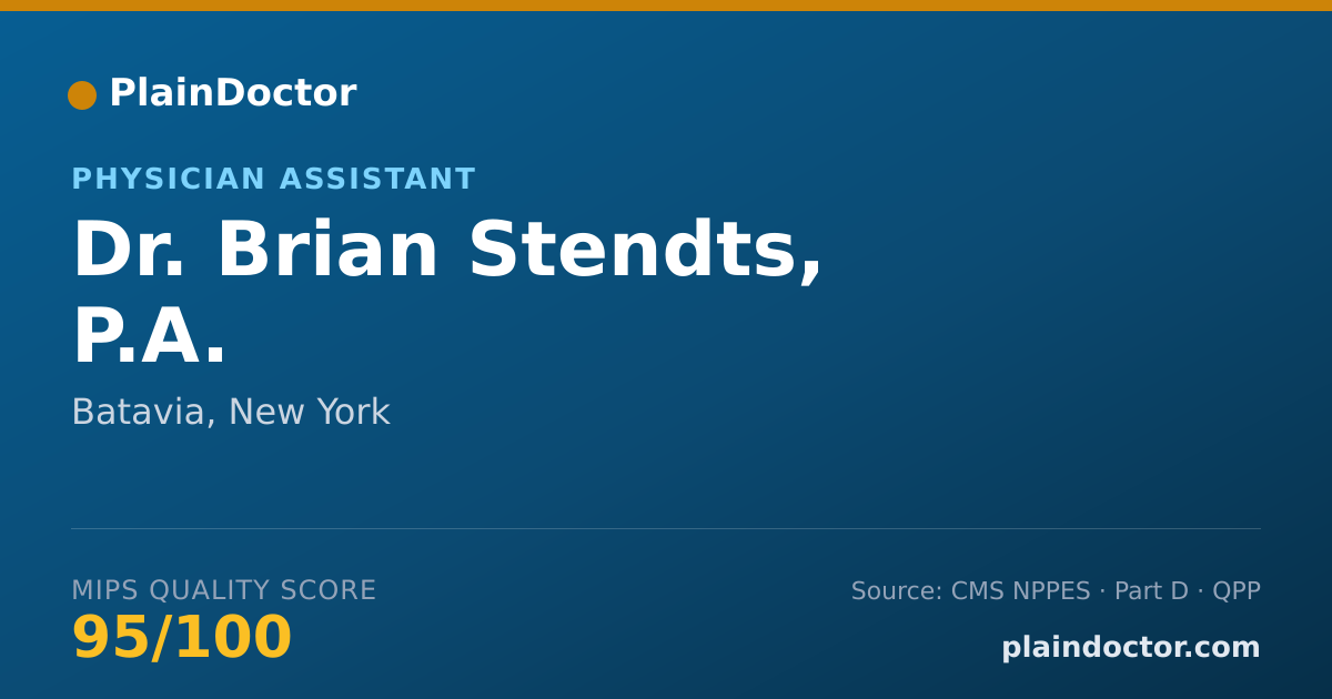 Shareable card for Brian Stendts, P.A. - Physician Assistant, Batavia, NY
