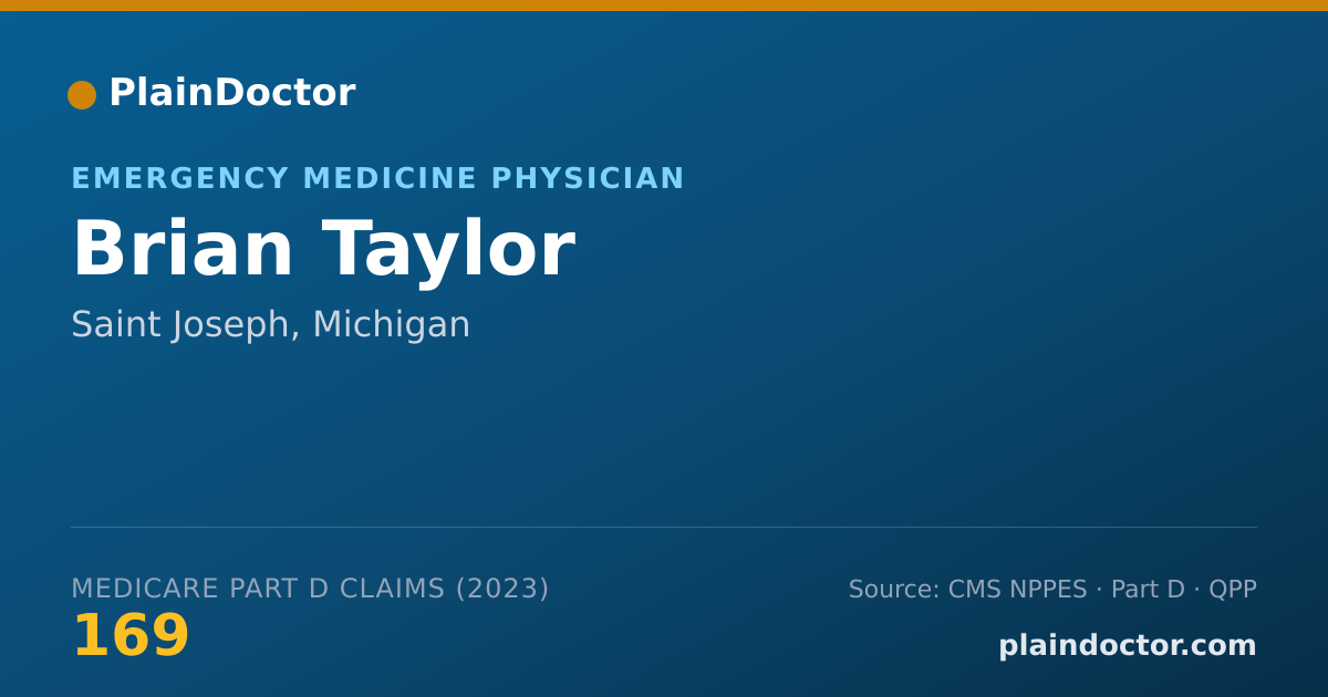 Shareable card for Brian Taylor - Emergency Medicine Physician, Saint Joseph, MI