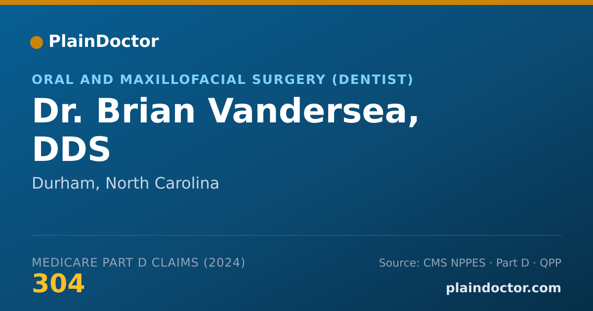Shareable card for Brian Vandersea, DDS - Oral and Maxillofacial Surgery (Dentist), Durham, NC