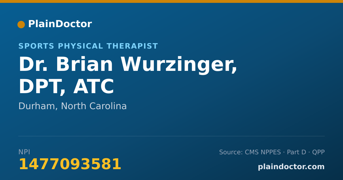 Shareable card for Brian Wurzinger, DPT, ATC - Sports Physical Therapist, Durham, NC