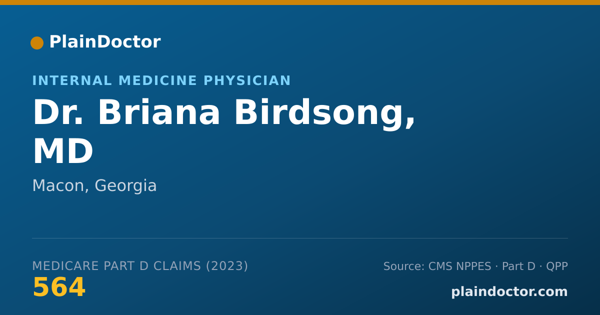Shareable card for Briana Birdsong, MD - Internal Medicine Physician, Macon, GA