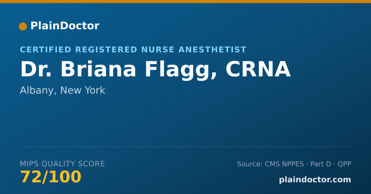 Shareable card for Briana Flagg, CRNA - Certified Registered Nurse Anesthetist, Albany, NY