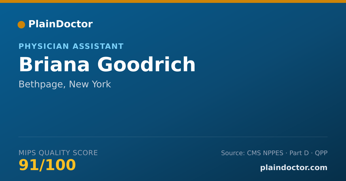 Shareable card for Briana Goodrich - Physician Assistant, Bethpage, NY