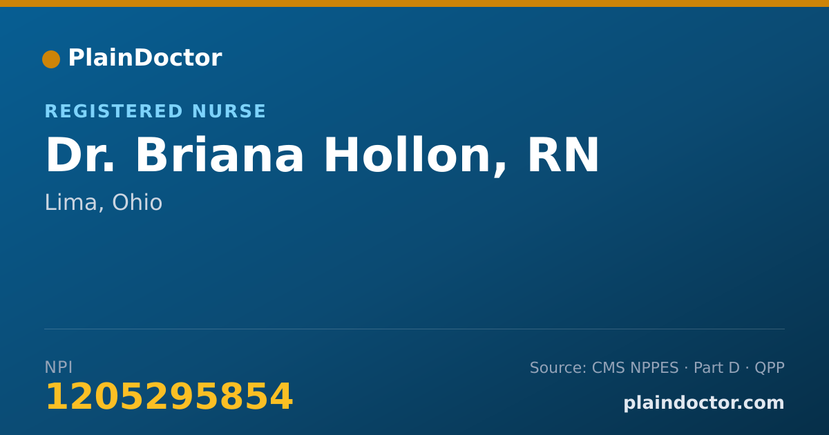 Shareable card for Briana Hollon, RN - Registered Nurse, Lima, OH