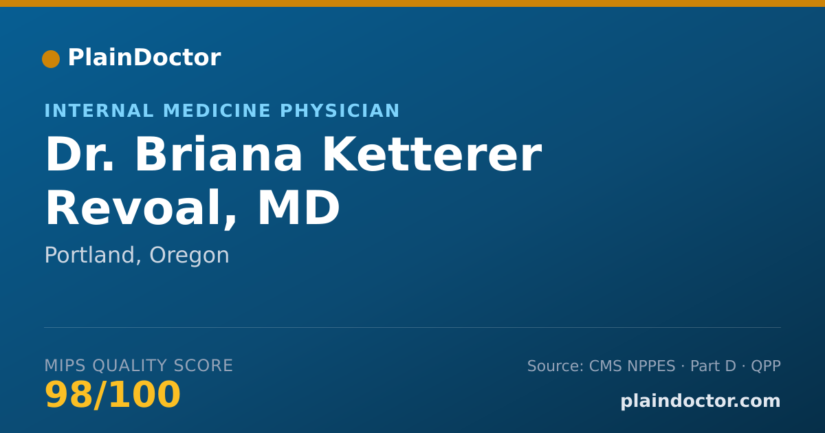 Shareable card for Briana Ketterer Revoal, MD - Internal Medicine Physician, Portland, OR