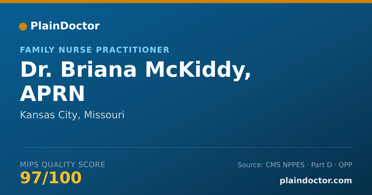 Shareable card for Briana McKiddy, APRN - Family Nurse Practitioner, Kansas City, MO
