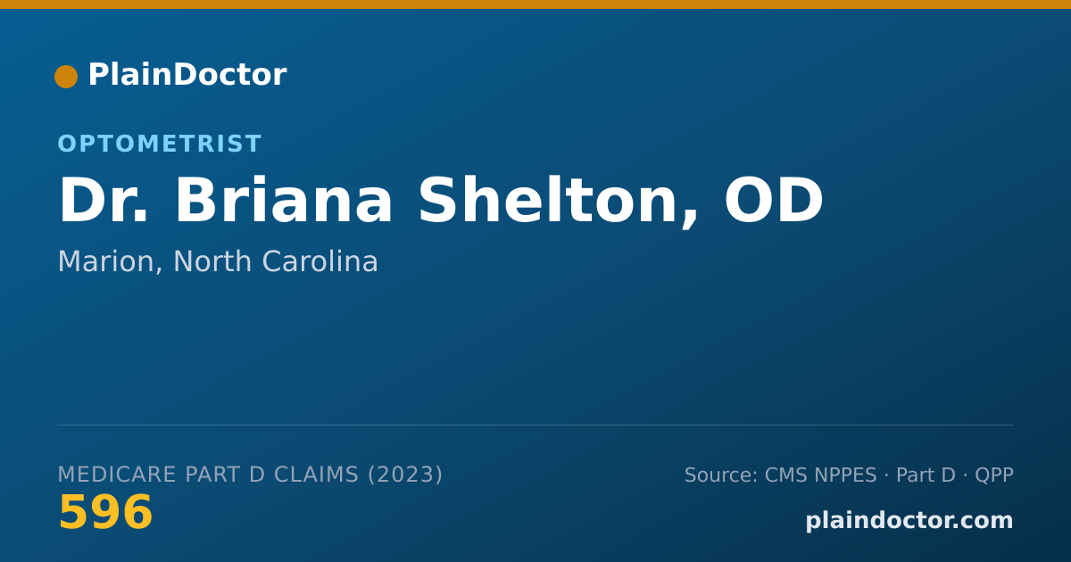 Shareable card for Briana Shelton, OD - Optometrist, Marion, NC