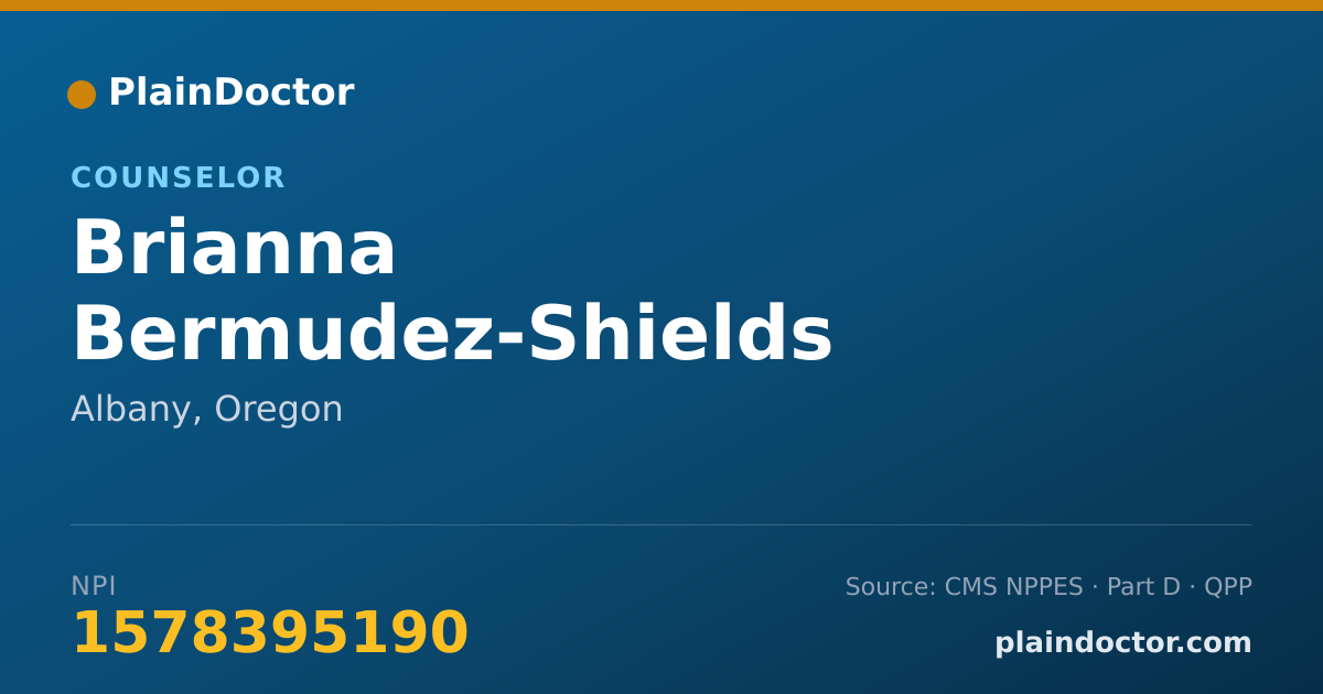 Shareable card for Brianna Bermudez-Shields - Counselor, Albany, OR
