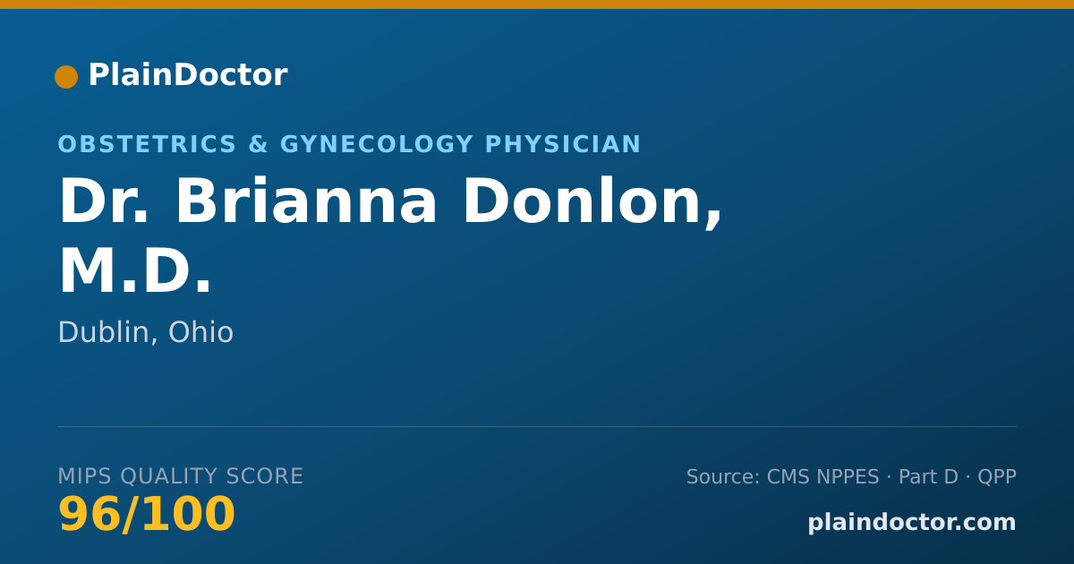 Shareable card for Brianna Donlon, M.D. - Obstetrics & Gynecology Physician, Dublin, OH