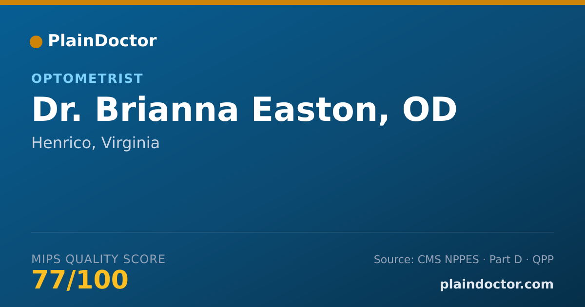 Shareable card for Brianna Easton, OD - Optometrist, Henrico, VA