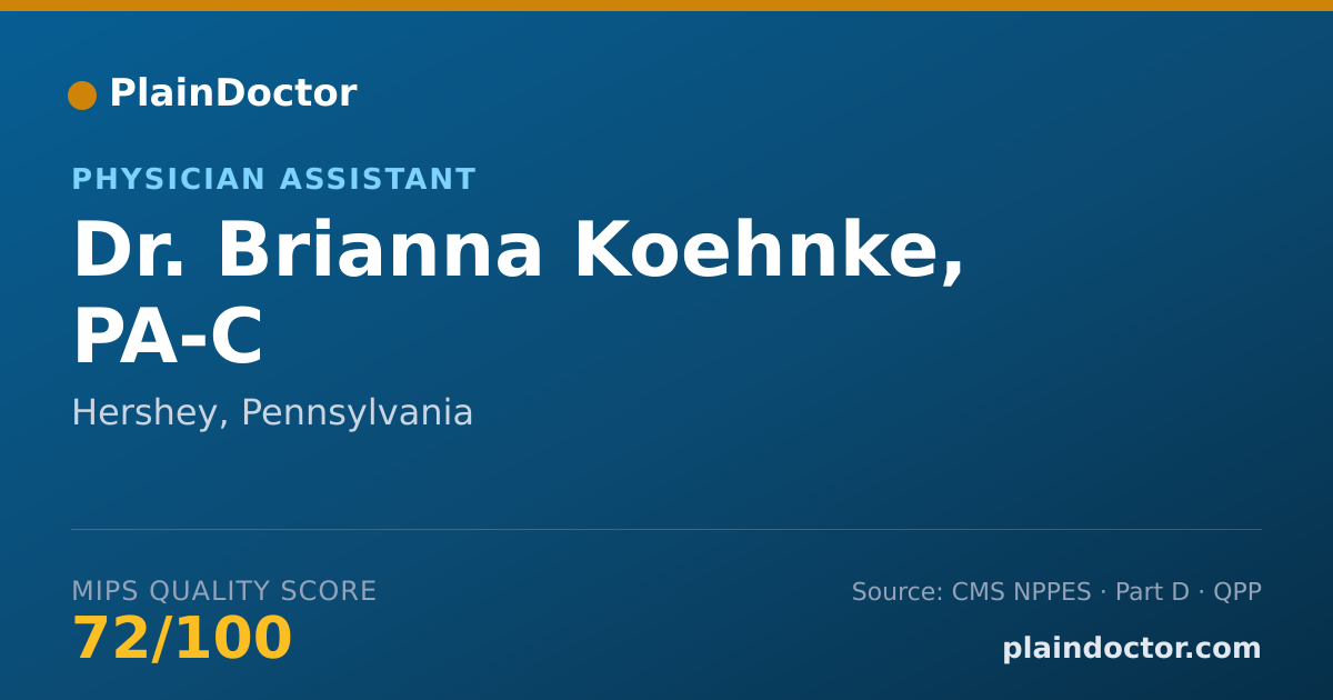 Shareable card for Brianna Koehnke, PA-C - Physician Assistant, Hershey, PA