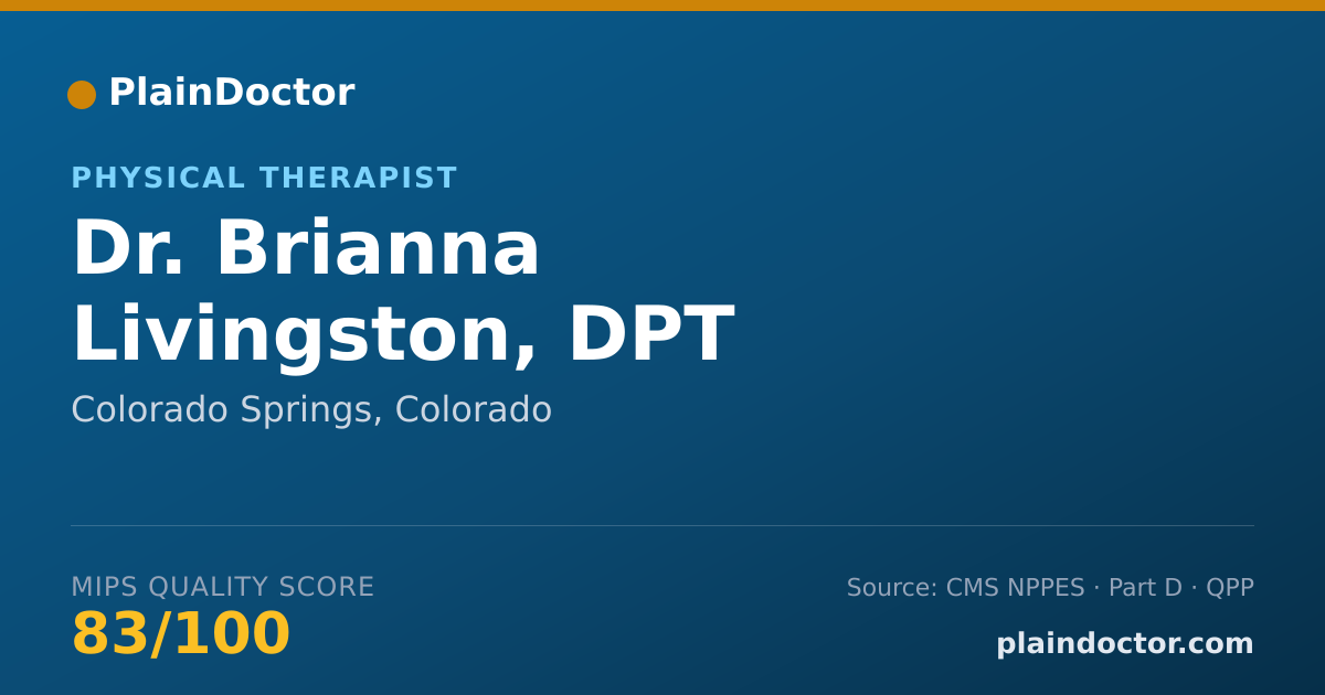 Shareable card for Brianna Livingston, DPT - Physical Therapist, Colorado Springs, CO