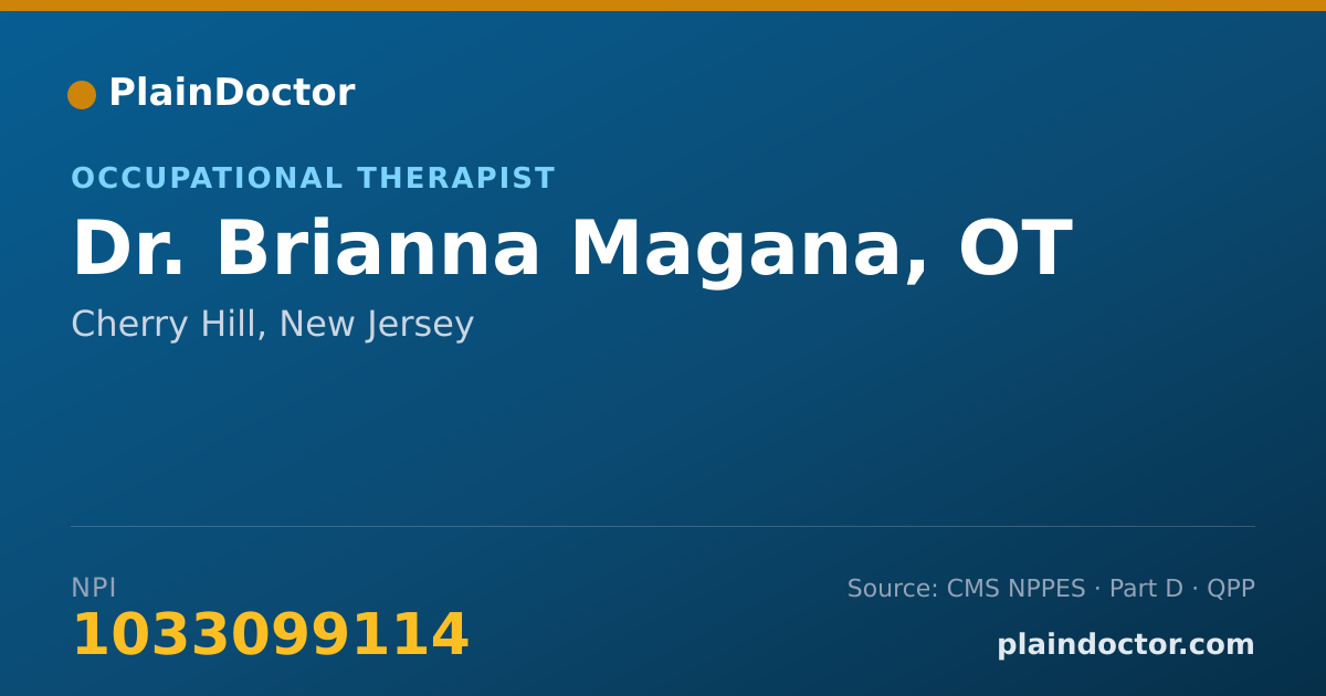 Shareable card for Brianna Magana, OT - Occupational Therapist, Cherry Hill, NJ