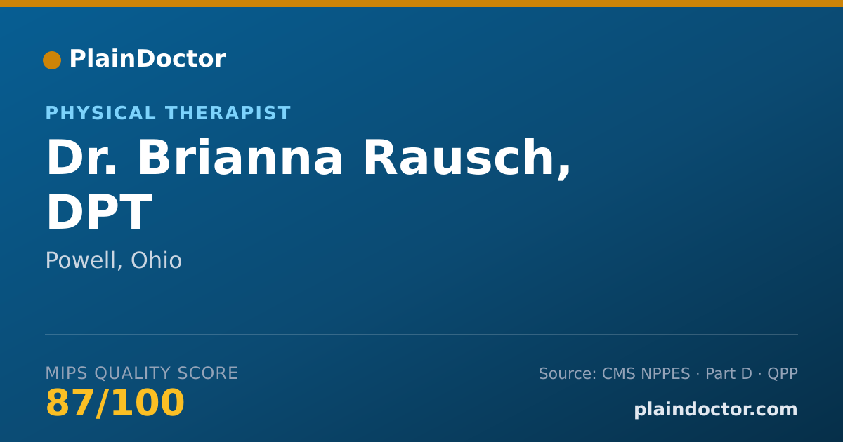 Shareable card for Brianna Rausch, DPT - Physical Therapist, Powell, OH