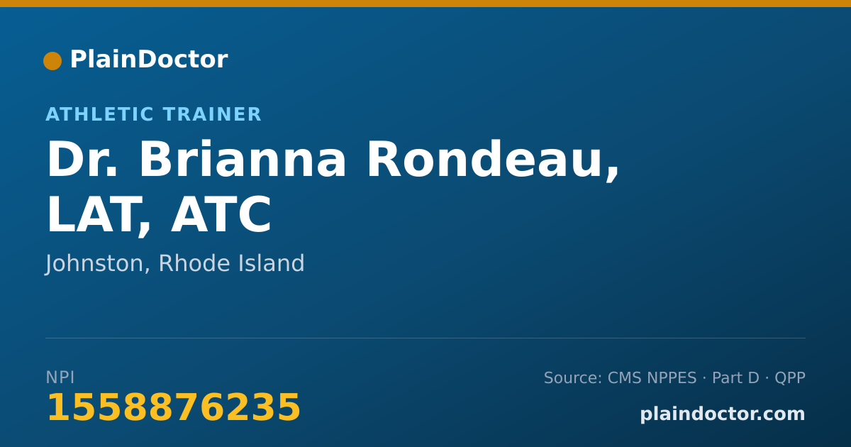 Shareable card for Brianna Rondeau, LAT, ATC - Athletic Trainer, Johnston, RI