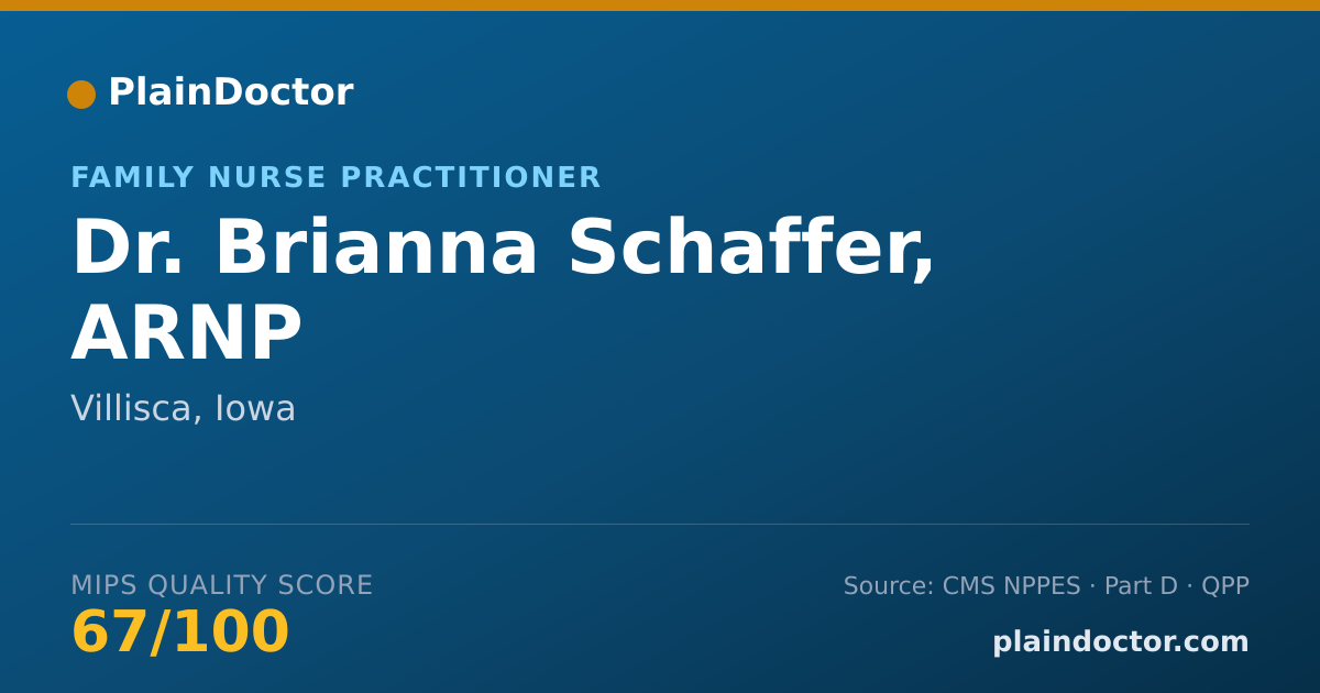 Shareable card for Brianna Schaffer, ARNP - Family Nurse Practitioner, Villisca, IA