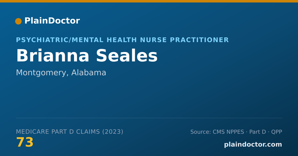 Shareable card for Brianna Seales - Psychiatric/Mental Health Nurse Practitioner, Montgomery, AL
