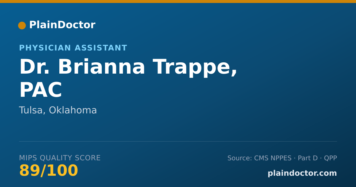 Shareable card for Brianna Trappe, PAC - Physician Assistant, Tulsa, OK