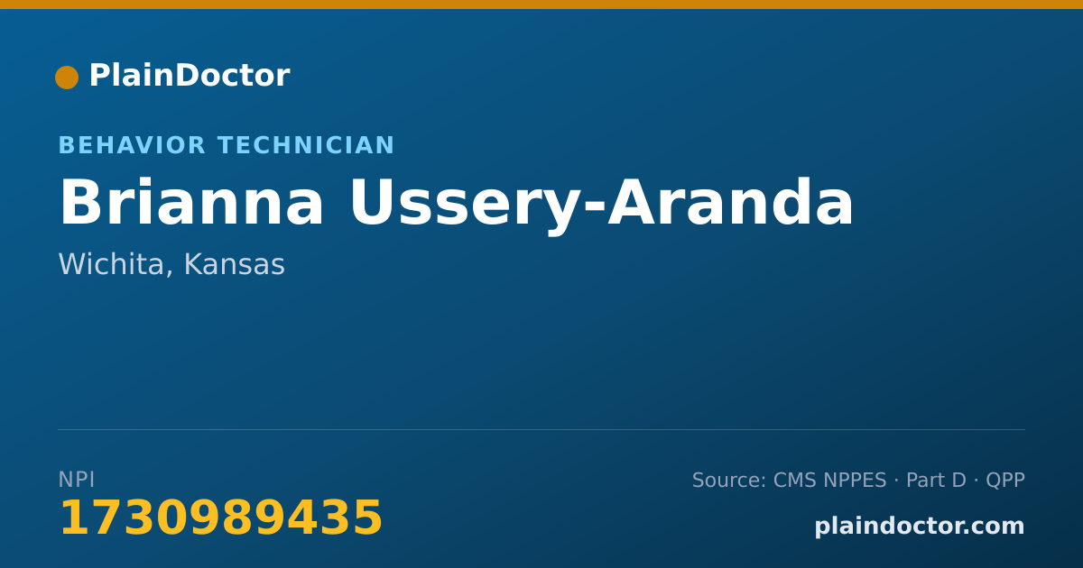Shareable card for Brianna Ussery-Aranda - Behavior Technician, Wichita, KS