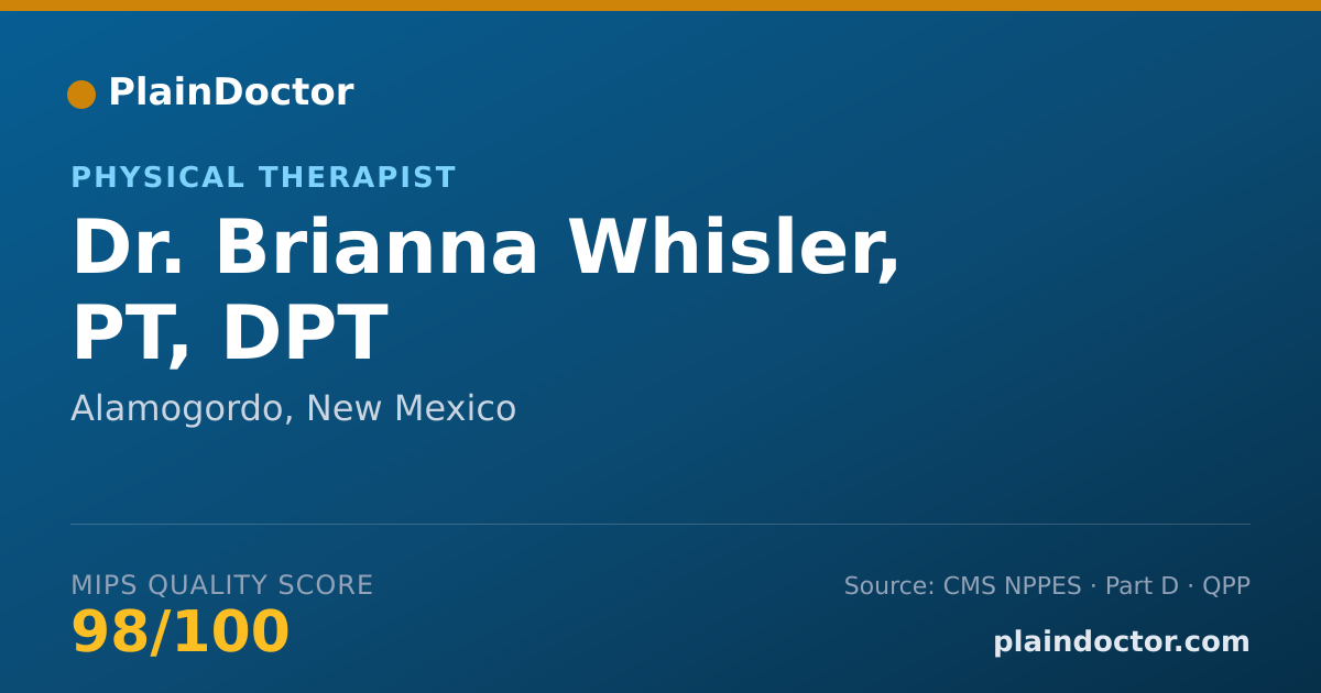 Shareable card for Brianna Whisler, PT, DPT - Physical Therapist, Alamogordo, NM