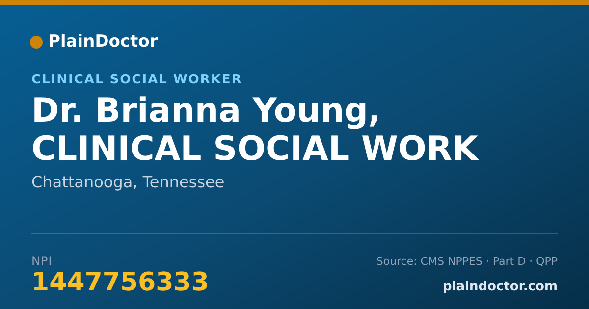 Shareable card for Brianna Young, CLINICAL SOCIAL WORK - Clinical Social Worker, Chattanooga, TN