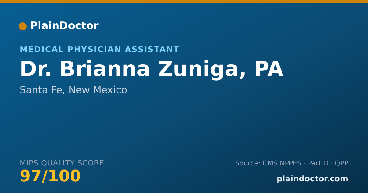 Shareable card for Brianna Zuniga, PA - Medical Physician Assistant, Santa Fe, NM