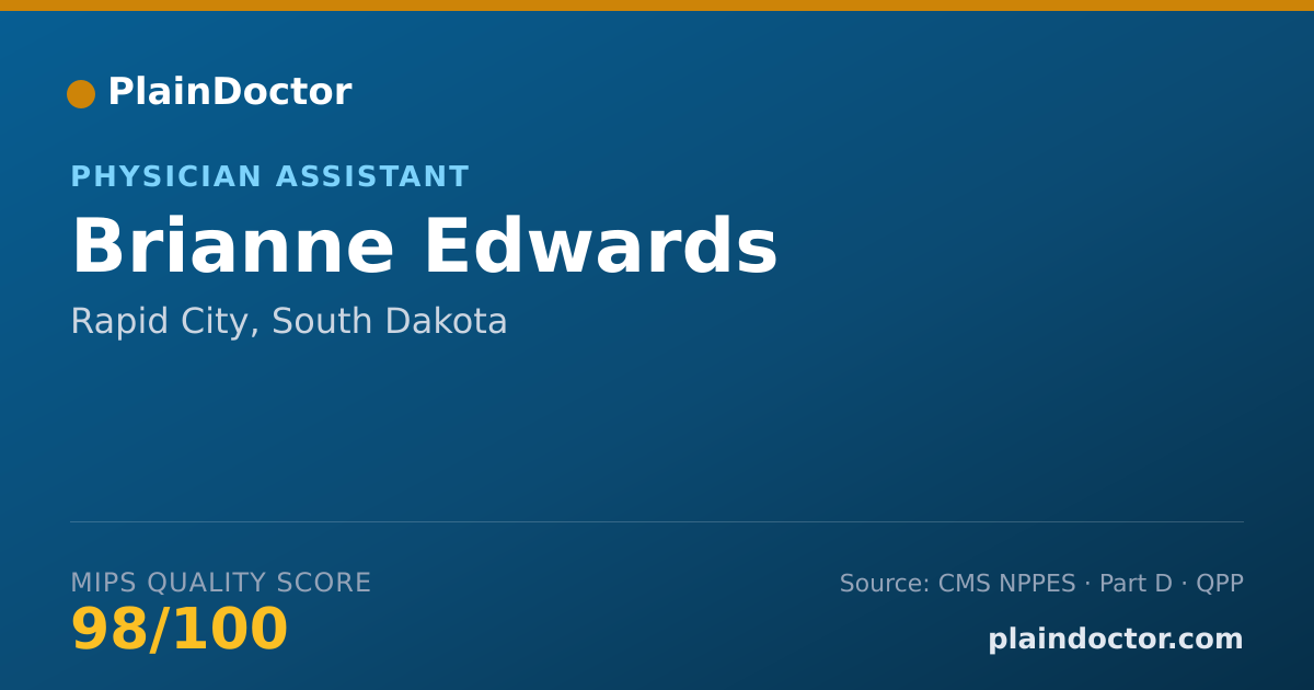 Shareable card for Brianne Edwards - Physician Assistant, Rapid City, SD
