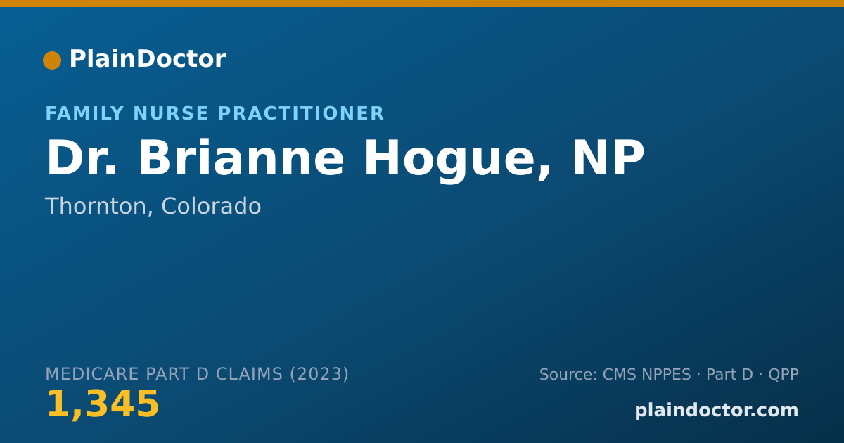 Shareable card for Brianne Hogue, NP - Family Nurse Practitioner, Thornton, CO