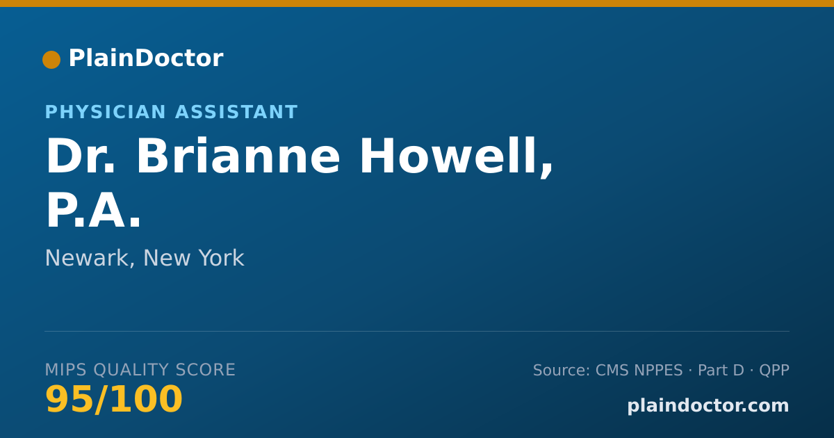 Shareable card for Brianne Howell, P.A. - Physician Assistant, Newark, NY
