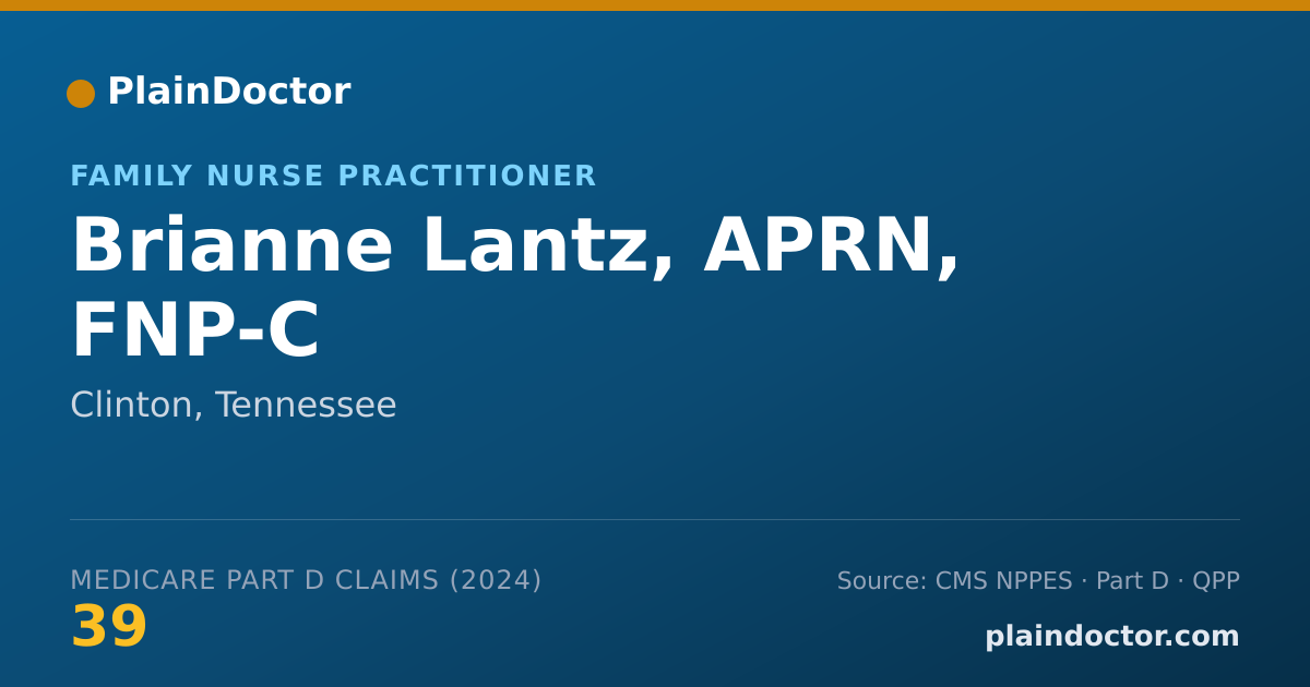 Shareable card for Brianne Lantz, APRN, FNP-C - Family Nurse Practitioner, Clinton, TN