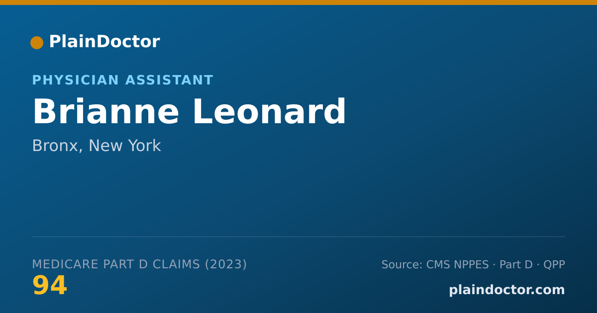 Shareable card for Brianne Leonard - Physician Assistant, Bronx, NY